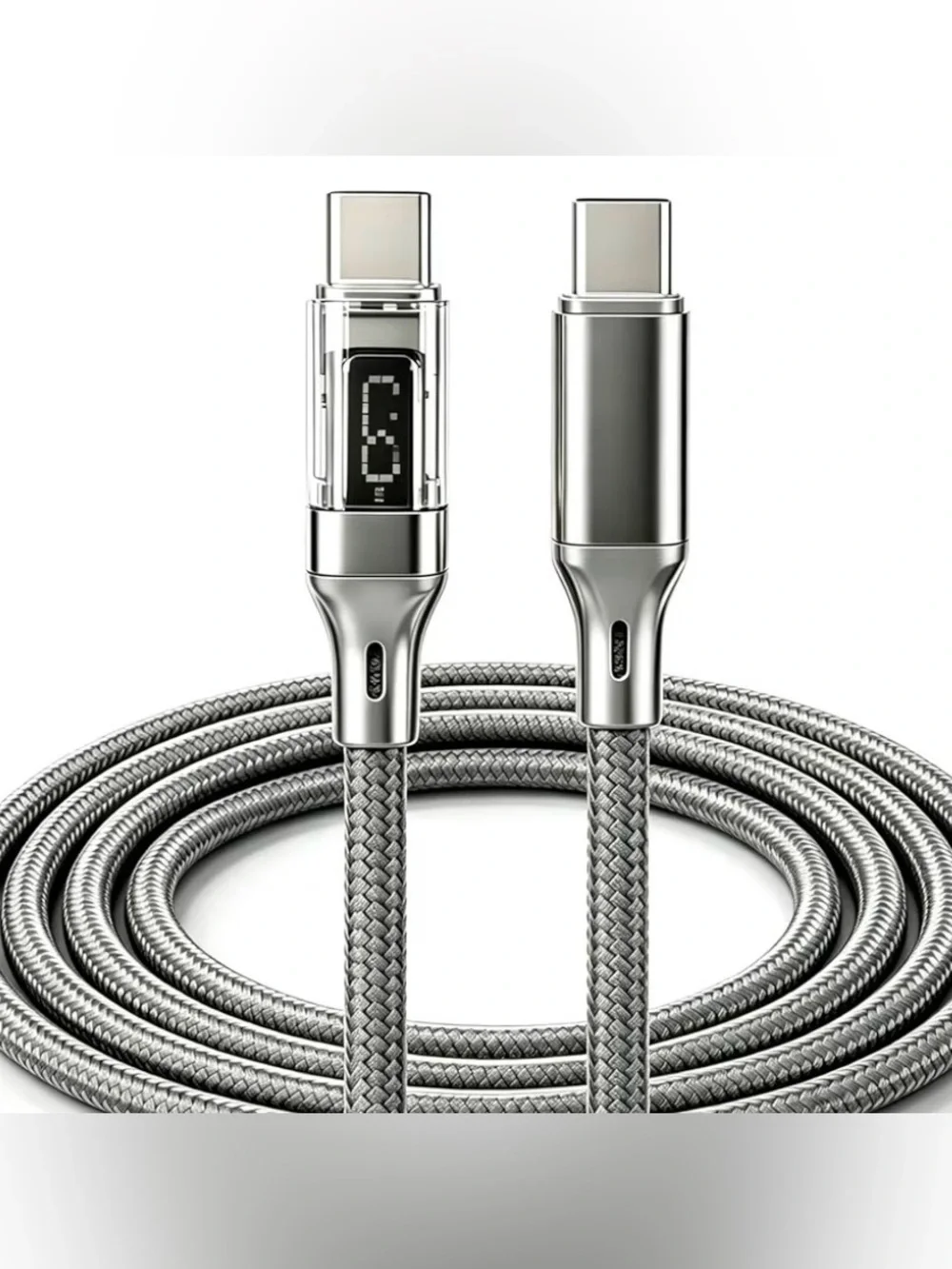 USB-C to USB-C Cable 60W, Fast Charging Cable with LED Power Display